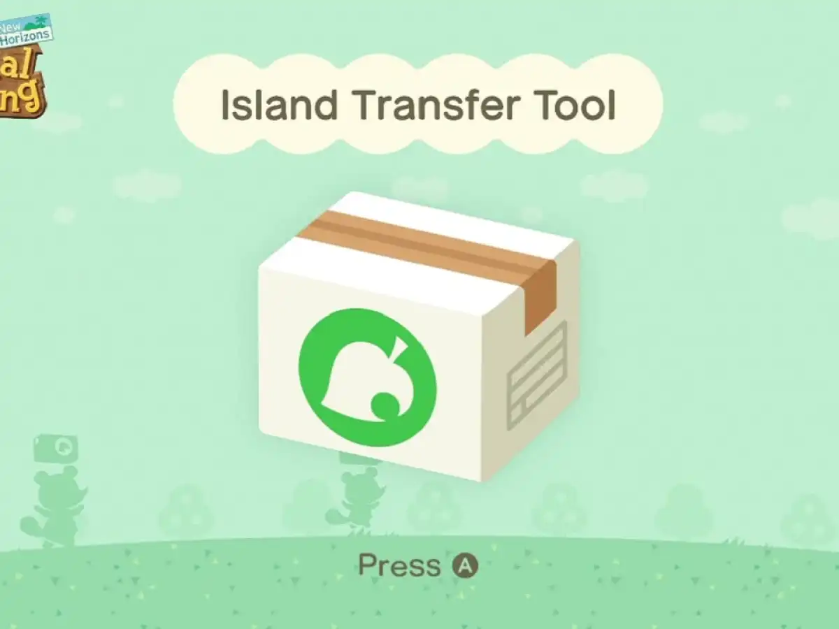 Official Animal Crossing: New Horizons Island Transfer Tool artwork on Nintendo Switch.