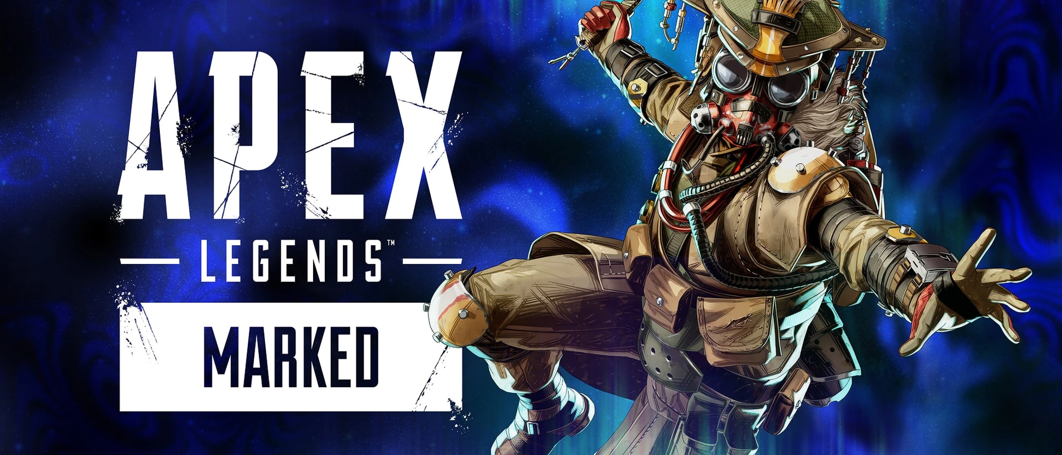 Bloodhound holding an axe in official Apex Legends Marked artwork