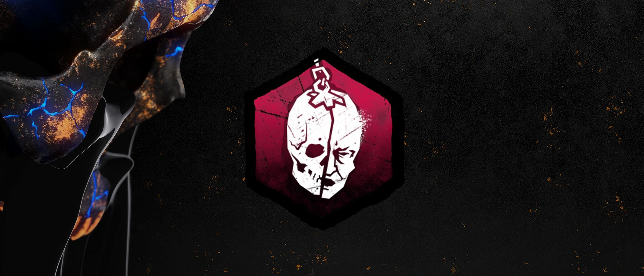 Official Dead by Daylight artwork showing a skull-shaped Mori icon against a dark background