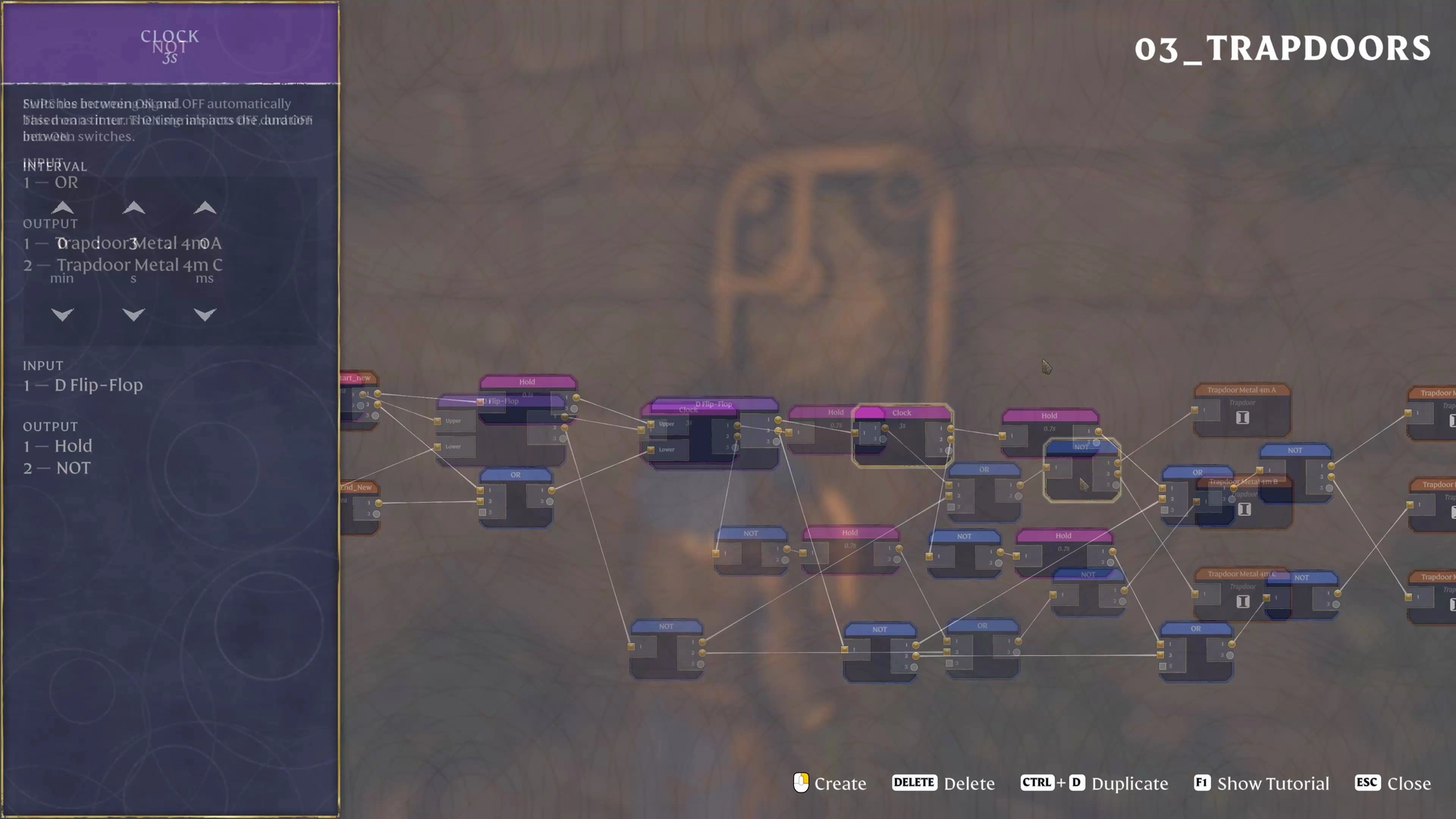 Connected coloured nodes in the Sparkworks editor, with input and output lists at the left.
