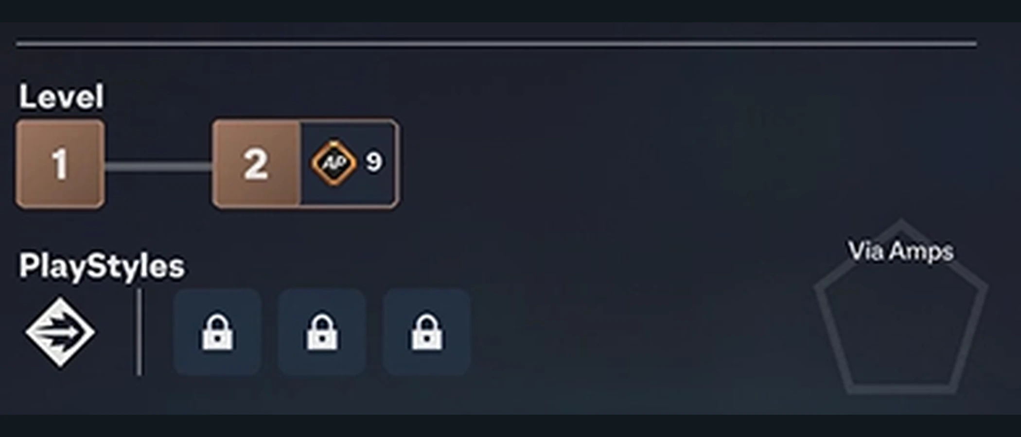 EA FC 27 Archetype level and PlayStyles panel, cropped to exclude the player card