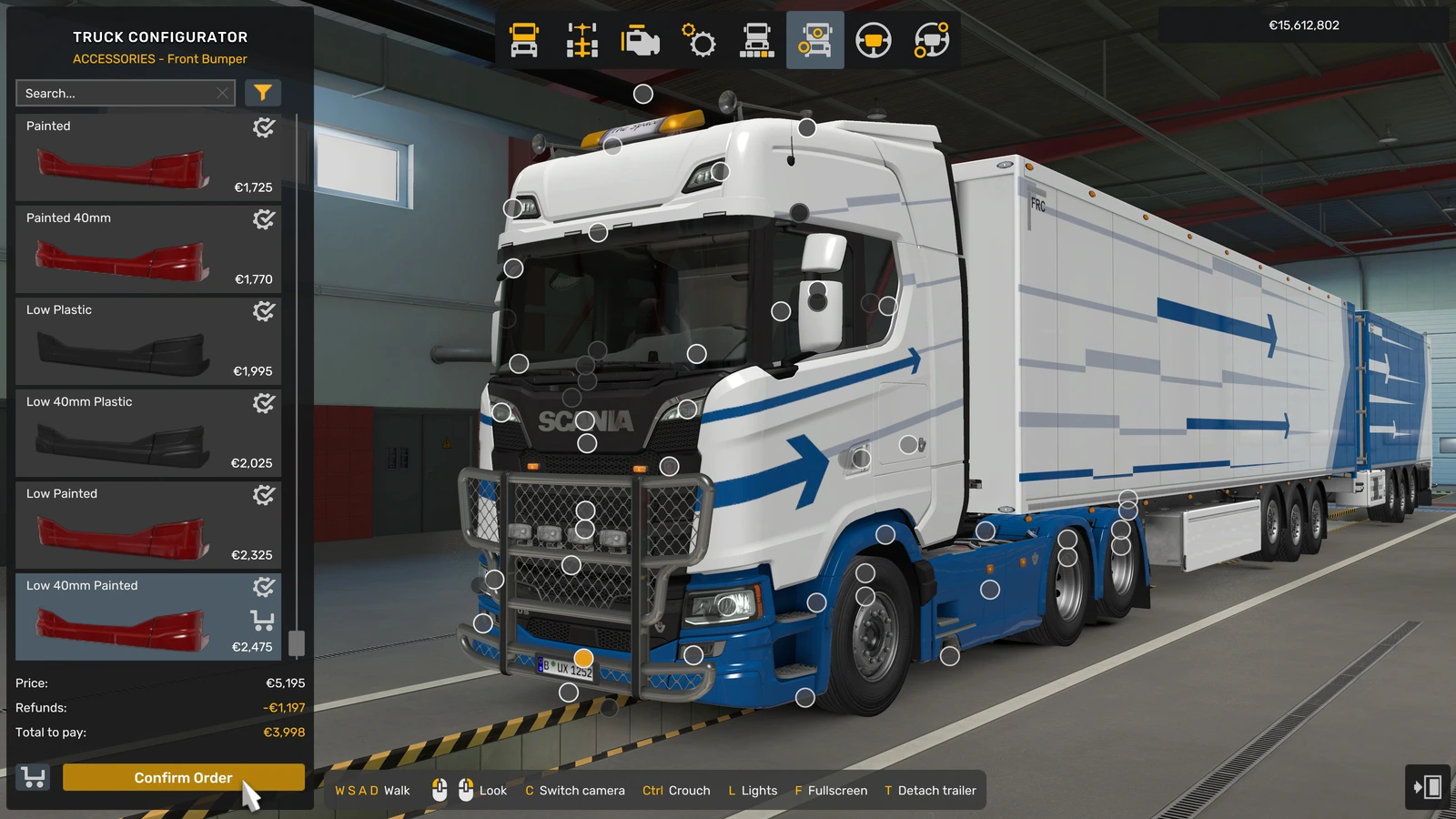 Official Euro Truck Simulator 2 press image of a Scania truck in the Truck Configurator