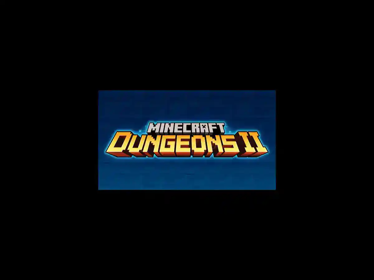 Four Minecraft Dungeons II heroes charge toward a monster-filled forest.