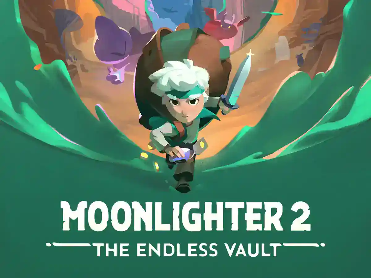 Moonlighter 2 artwork shows Will exploring a colourful dungeon.