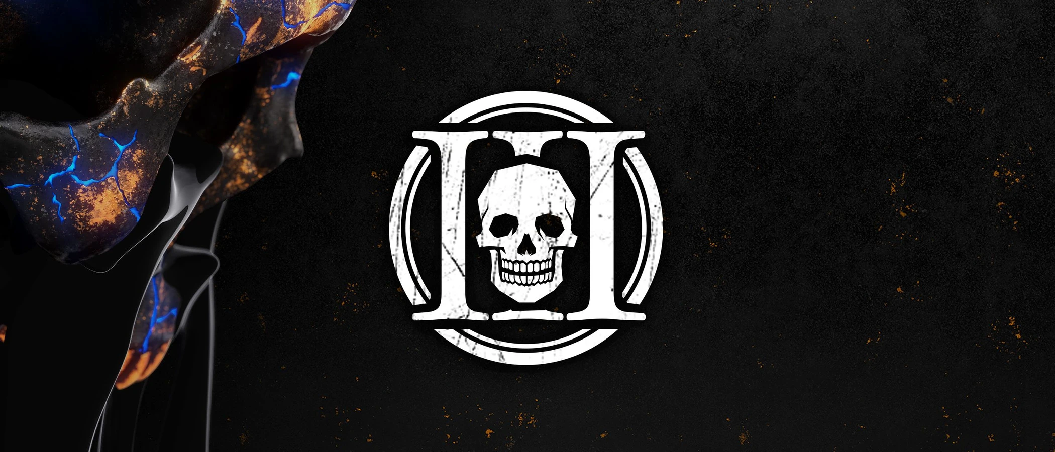 White Prestige crest against dark artwork with an orange-edged arm in an official Dead by Daylight illustration.