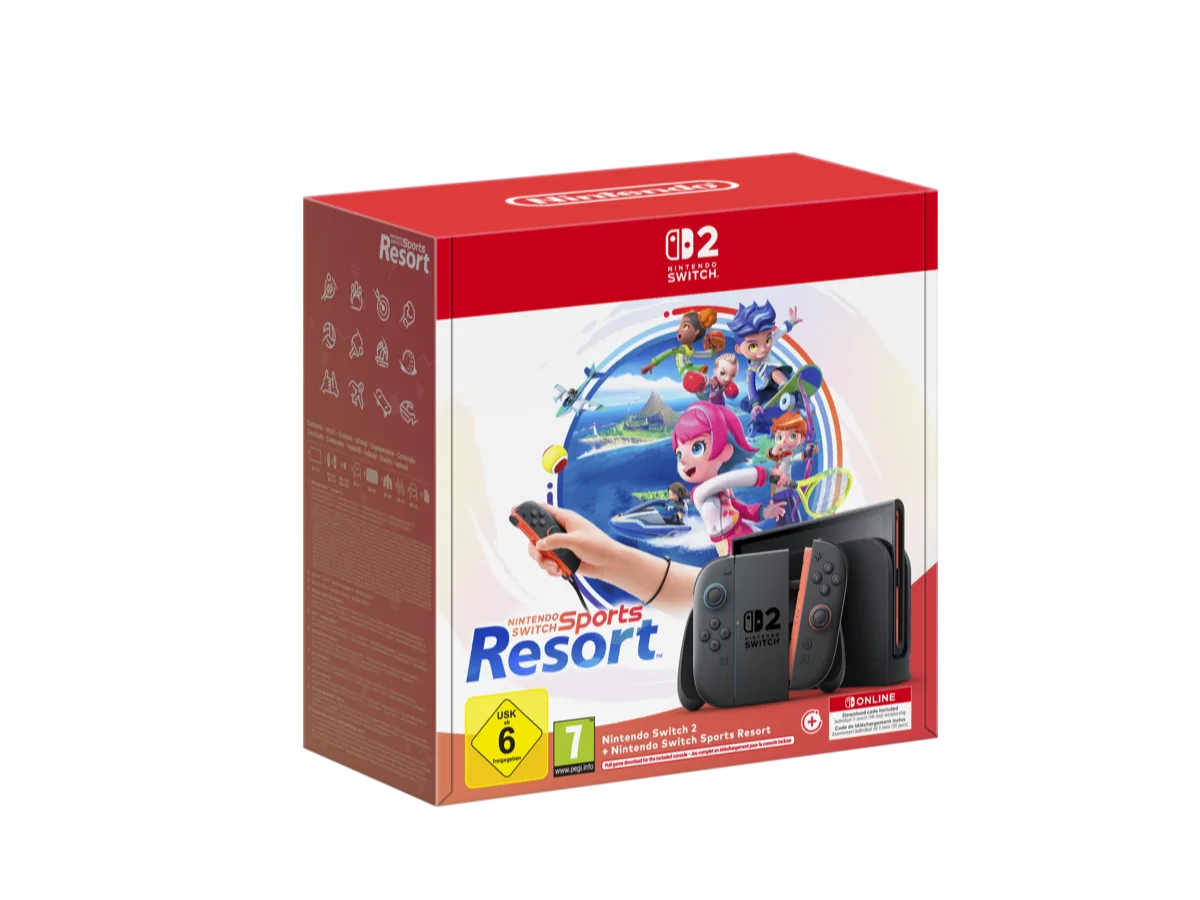 Nintendo Switch 2 console bundle packaging for Nintendo Switch Sports Resort